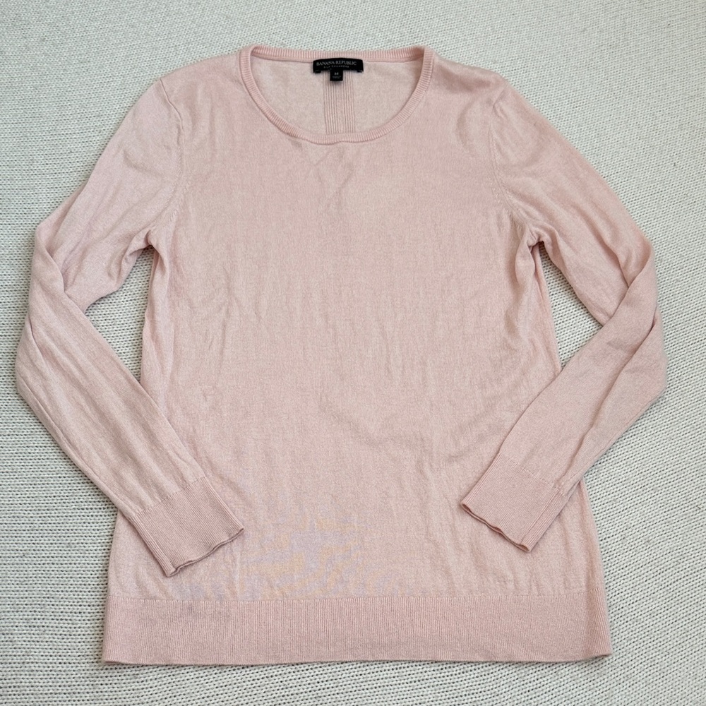 Banana Republic Silk/Cashmere Sweater Pink Size Medium